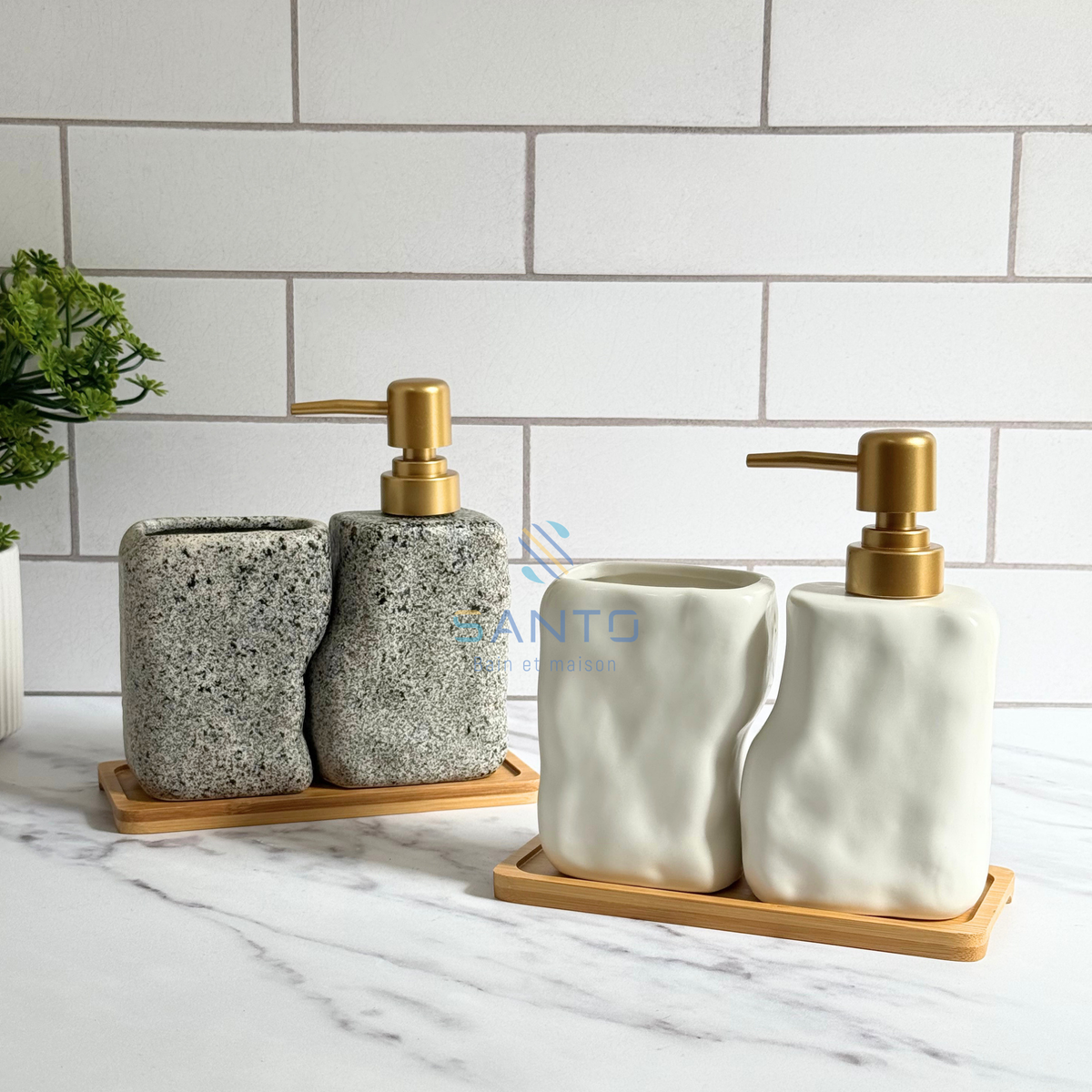 Set accessoires salle de bain 3 pcs