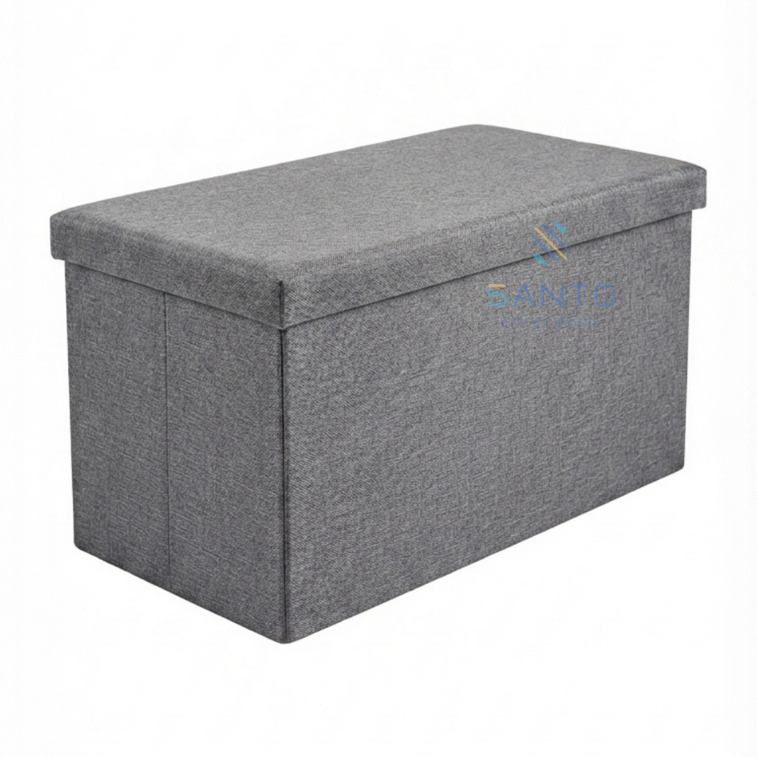 Pouf avec rangement en tissu