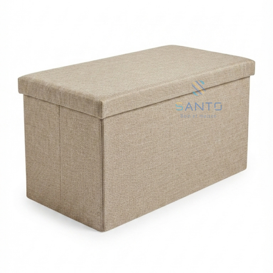 Pouf avec rangement en tissu