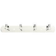 Porte-patère mural 4 crochets en acier inoxydable – Finition chrome