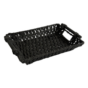 Plateau noir en fibre naturelle