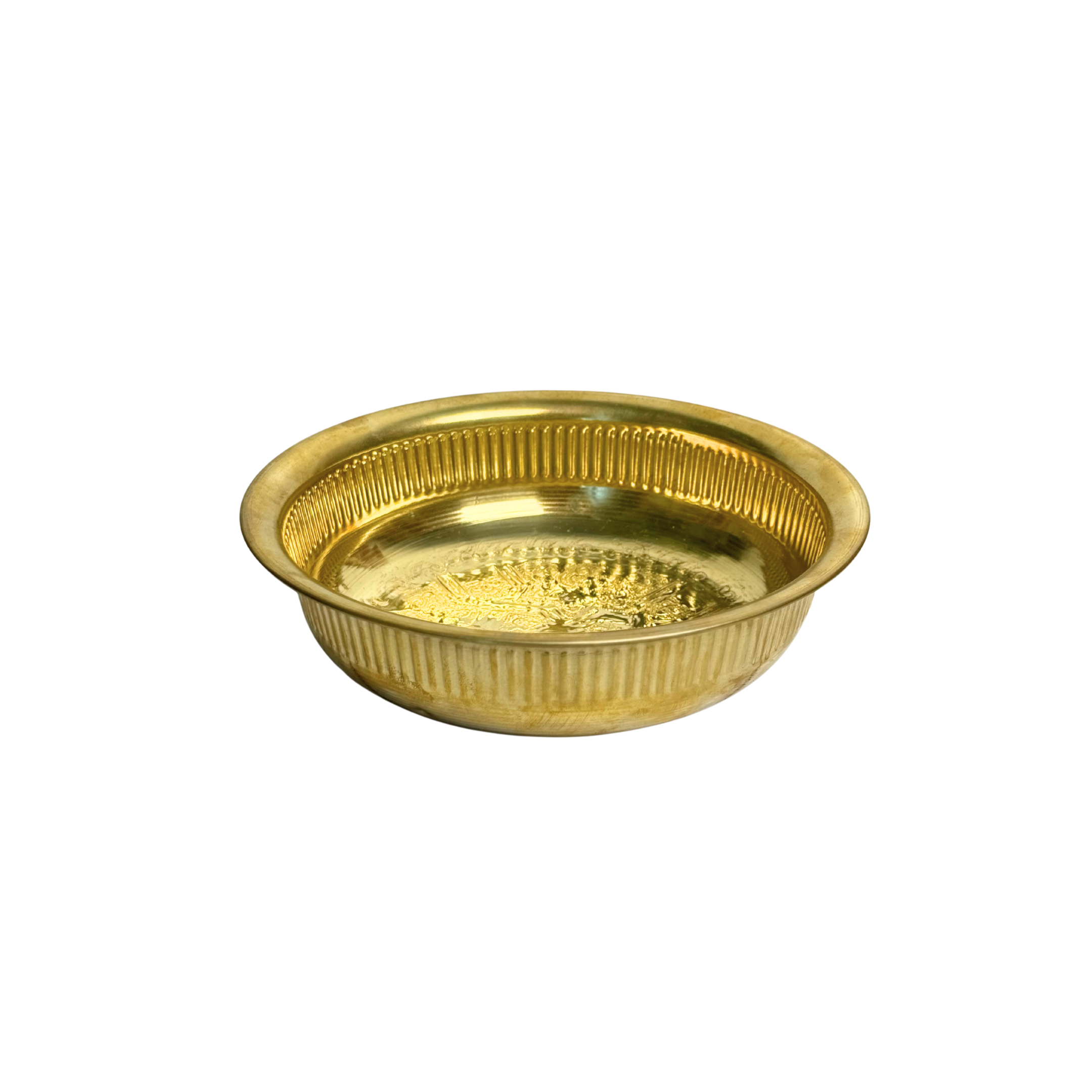 Tassa Hammam artisanale dorée en laiton 15cm