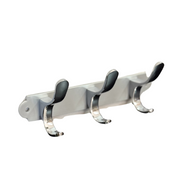 Porte-patère mural 3 crochets acier inoxydable – Finition chrome