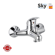 SKY Mitigeur Bain-Douche Chromé — Robinet Baignoire Mural Mono-Commande