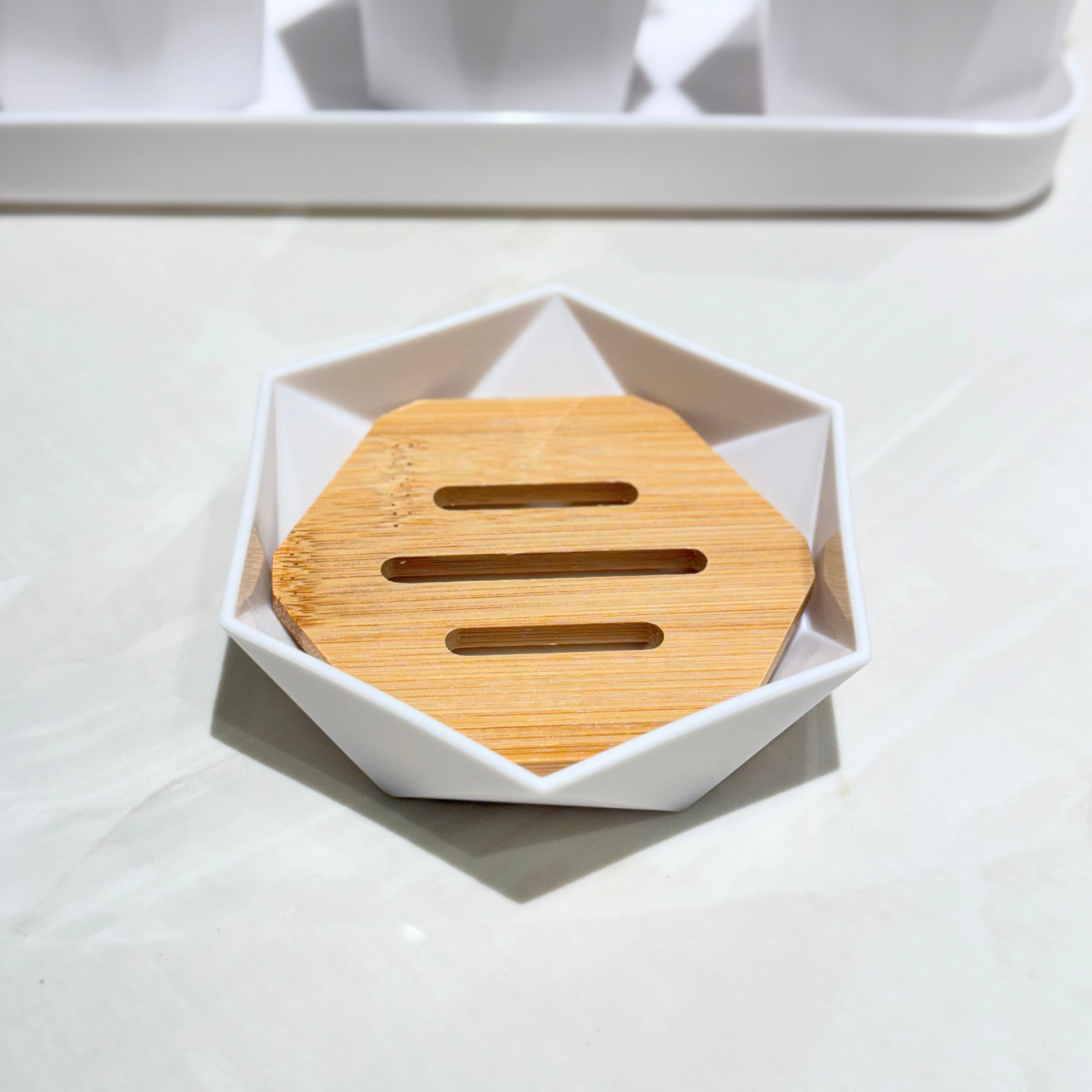 Ensemble D'accessoires de Salle de Bain de 7 Pièces Avec Poubelle