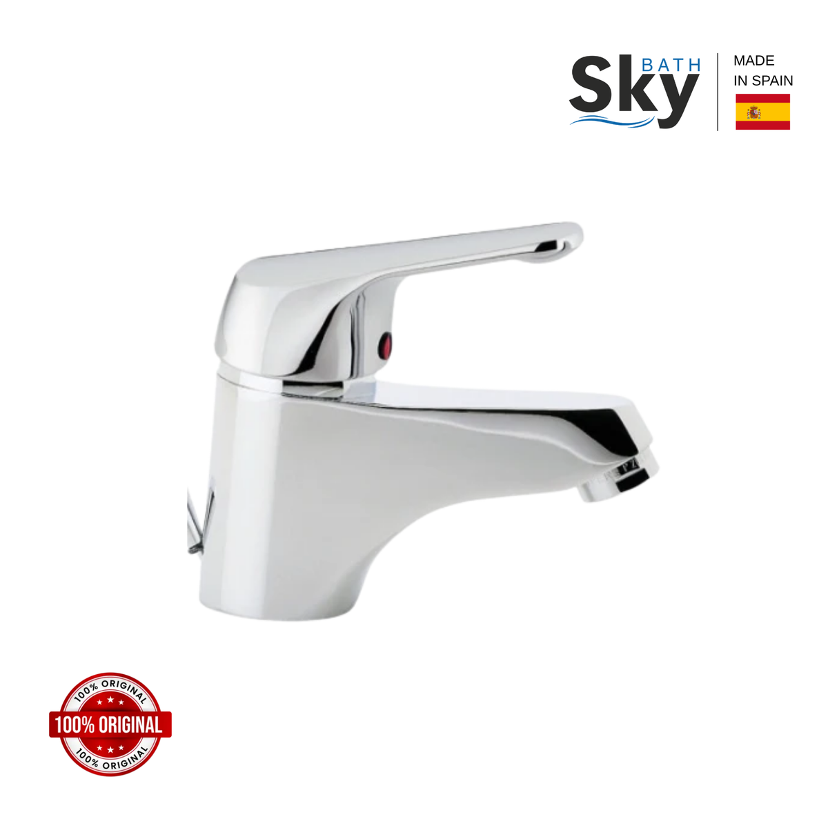 SKY Mitigeur Lavabo Chromé — Robinet Vasque Compact Mono-Commande