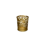 Verre artisanal en laiton doré ajouré