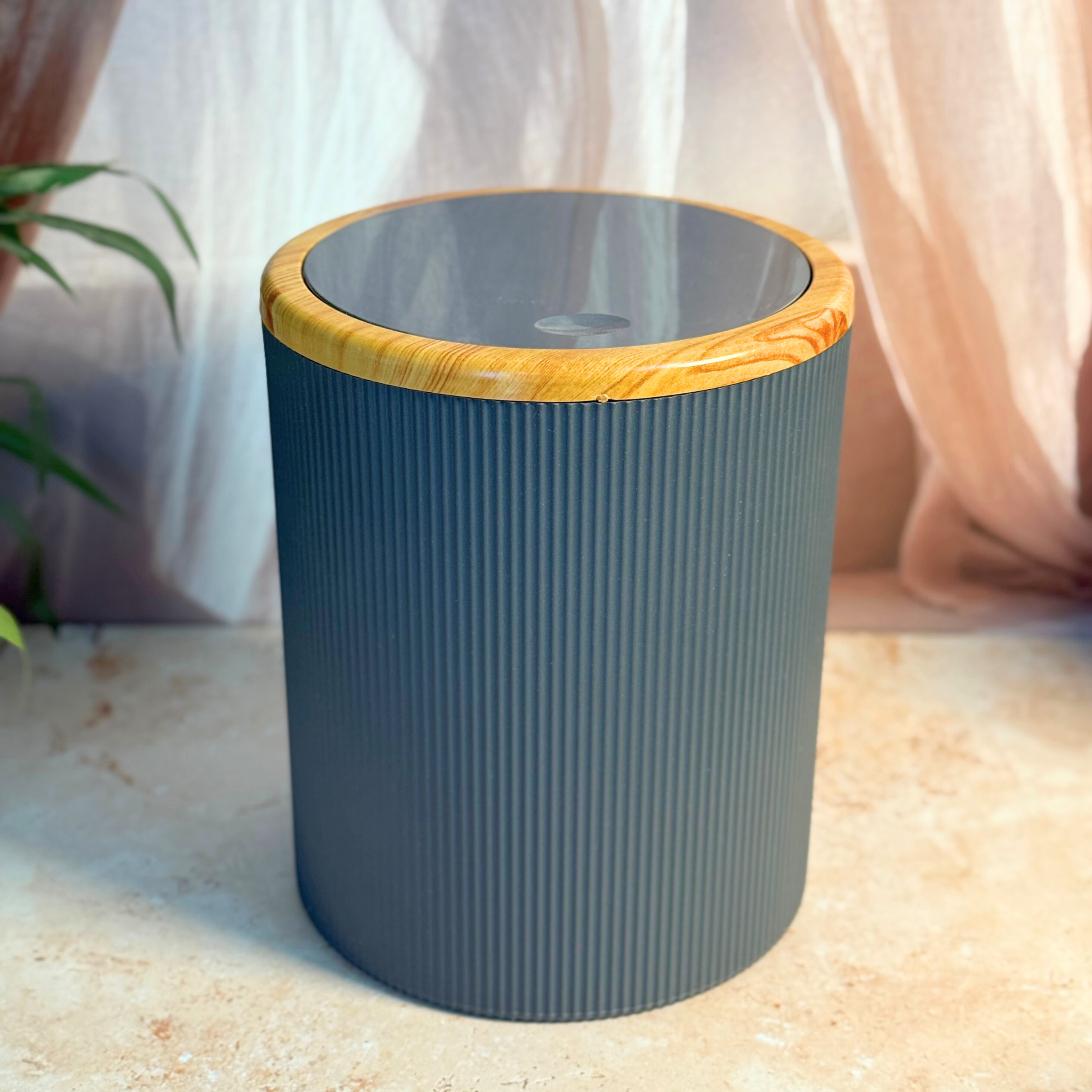 Set accessoires de salle de bain 5 pièces | Plastique et effet bois