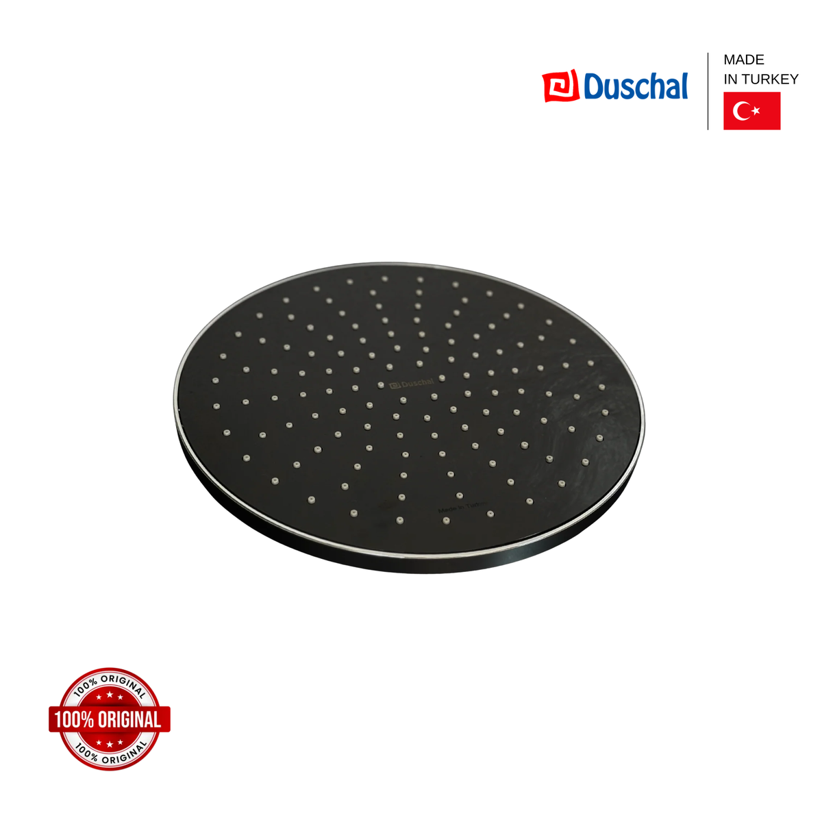 Pomme de douche ronde chrome et noir