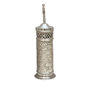 Porte brosse artisanale en laiton argenté