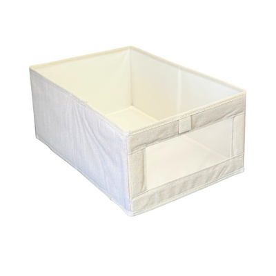 Panier de Rangement en Tissu avec Fenêtre Transparente