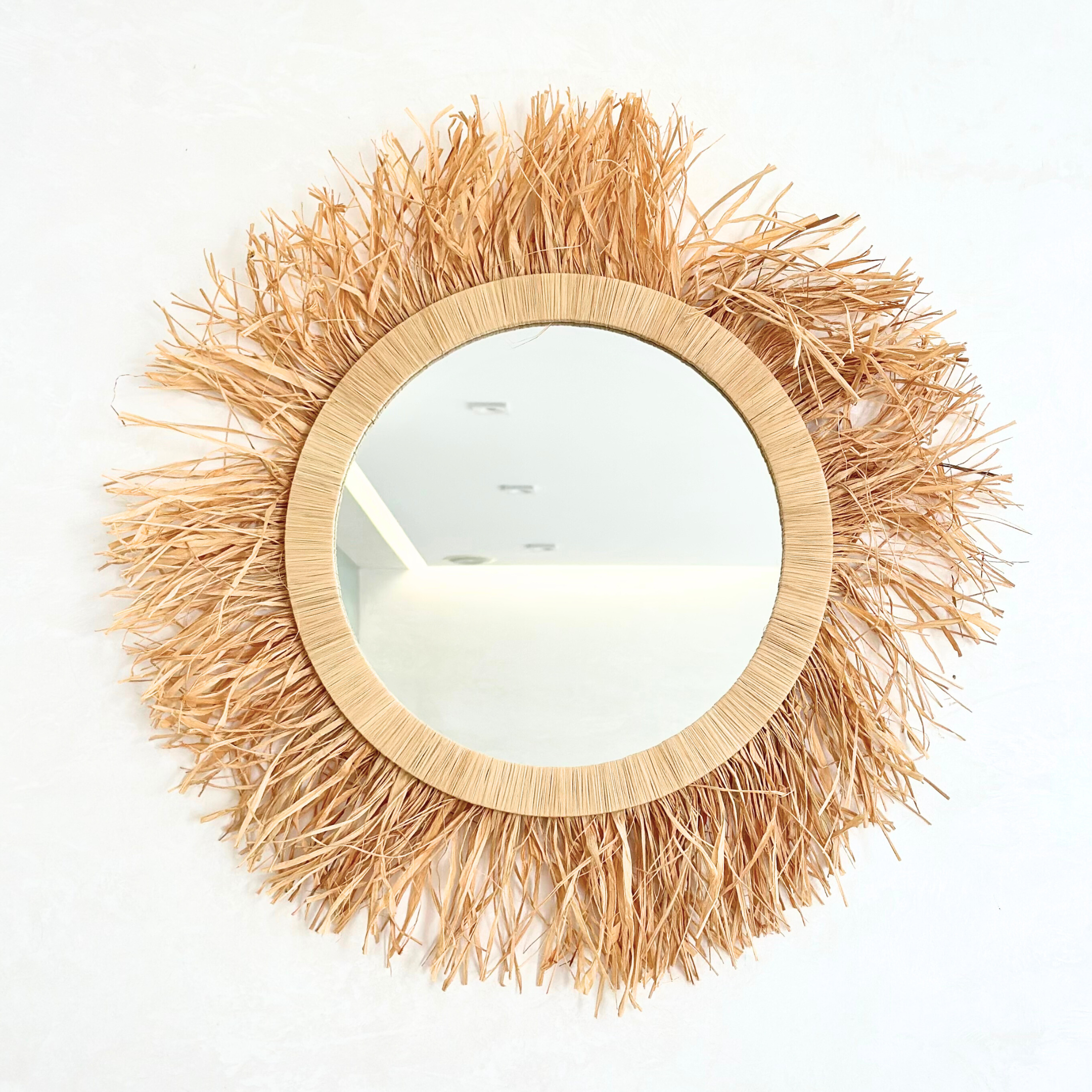 Miroir Fibre en raphia naturelle 55cm