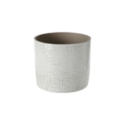 Pot multi-usage blanc texturé 16cm