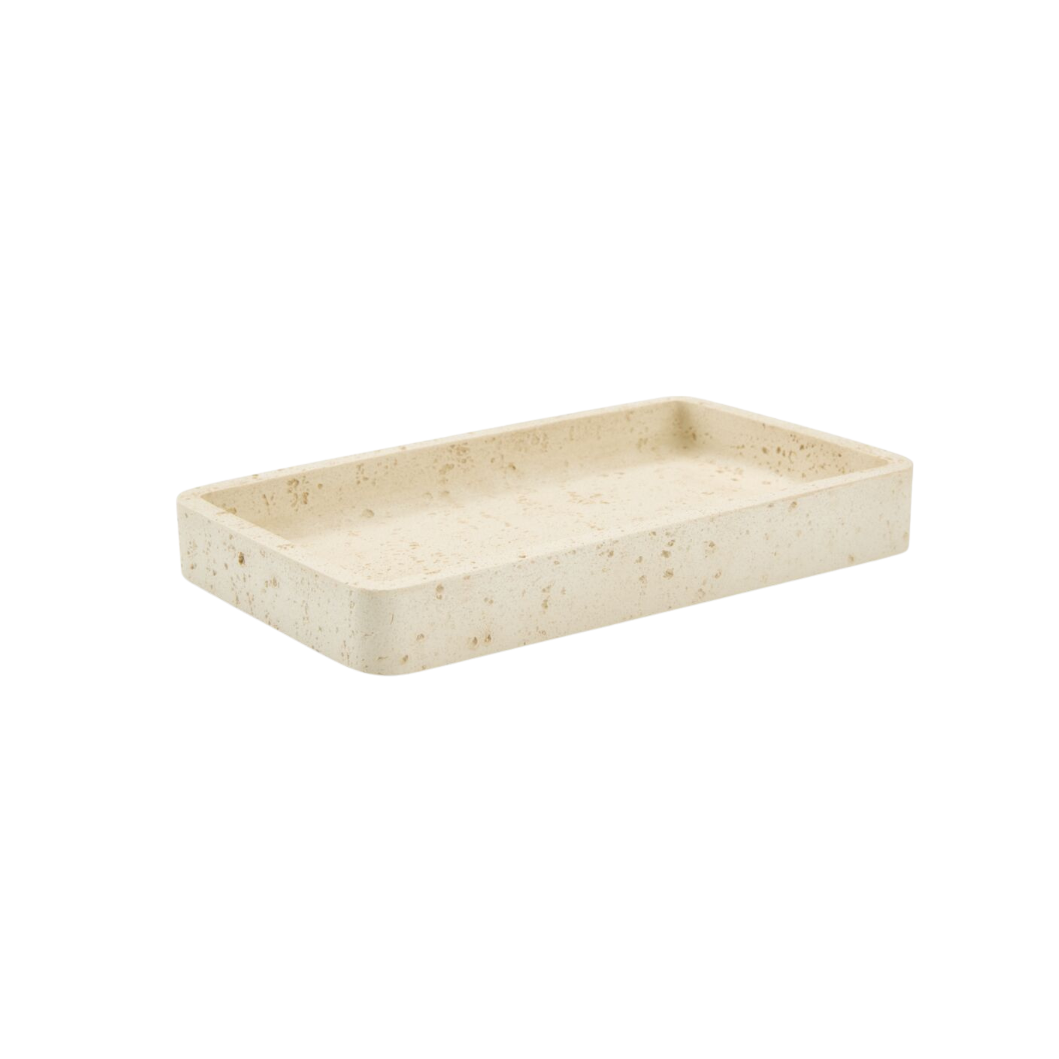 Set Distributeur savon avec plateau effet pierre beige