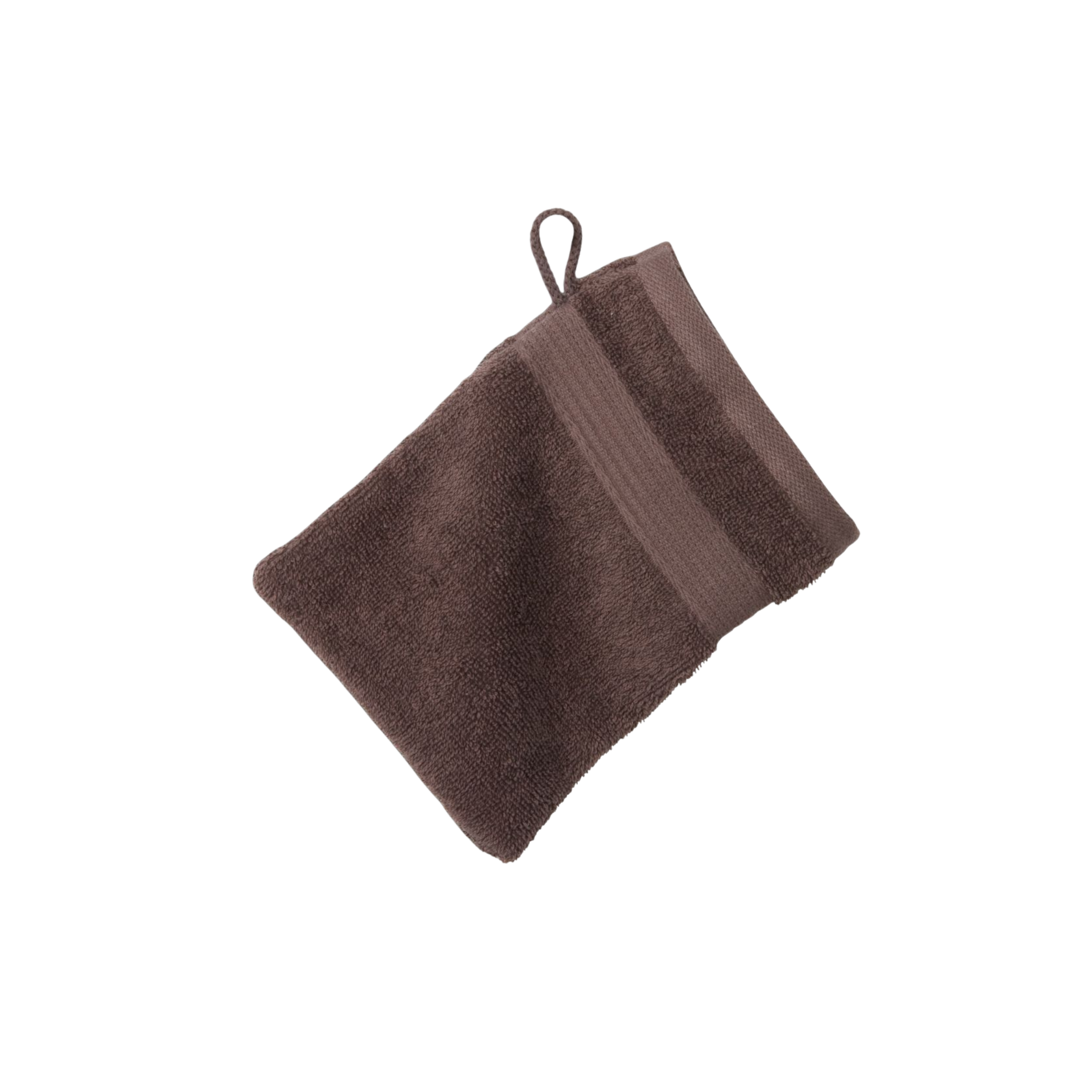 Gant de toilette 15x21 cm marron foncé