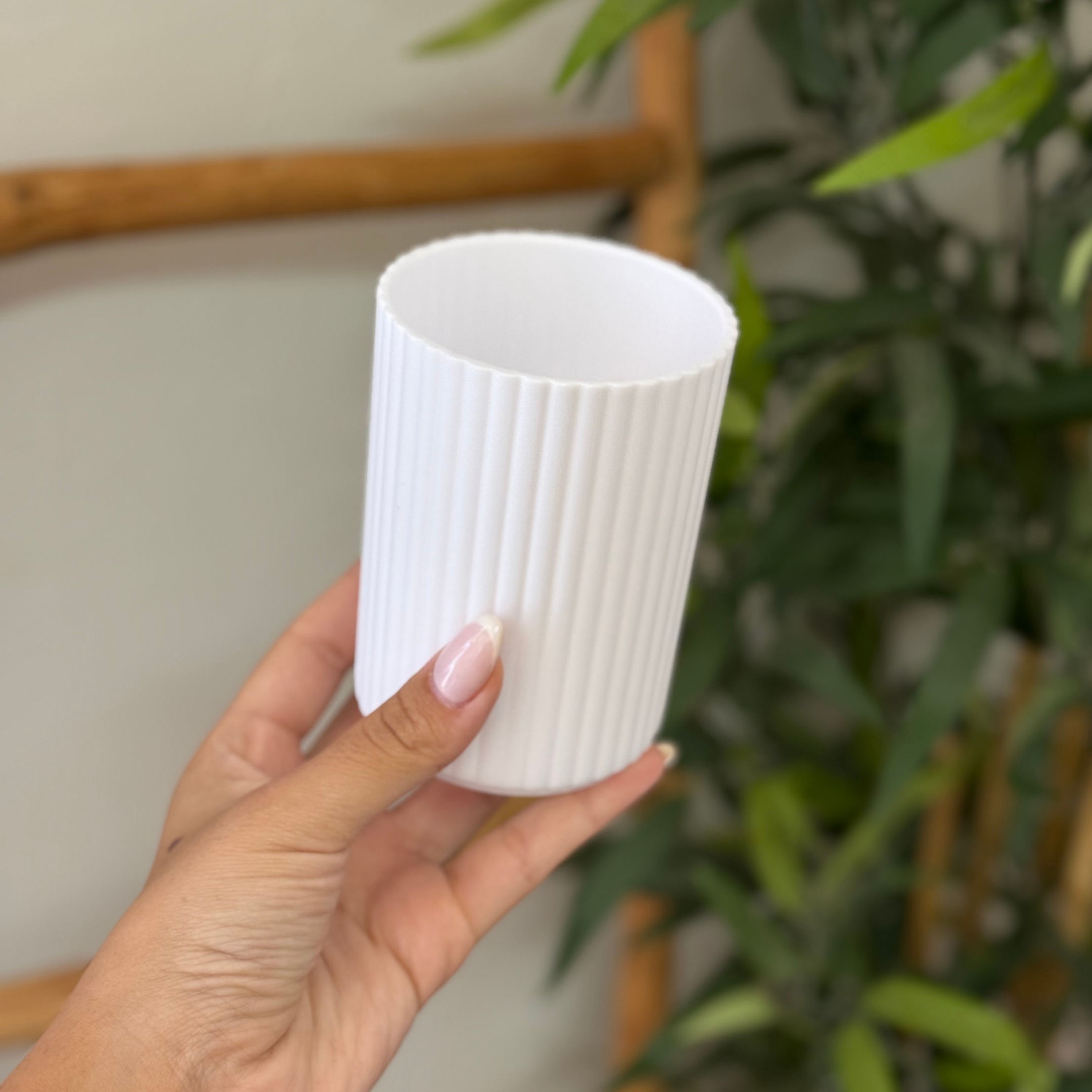 Ensemble accessoires de Salle de Bain 5 Pièces en plastique et bambou