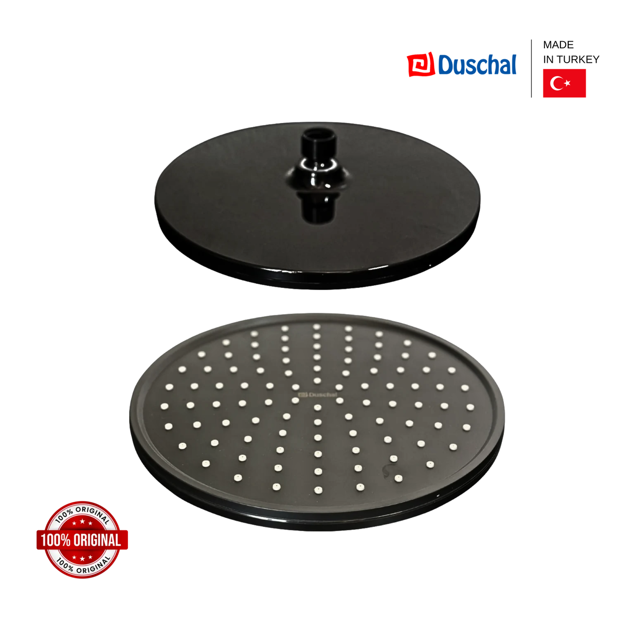 Pomme de douche ronde noire