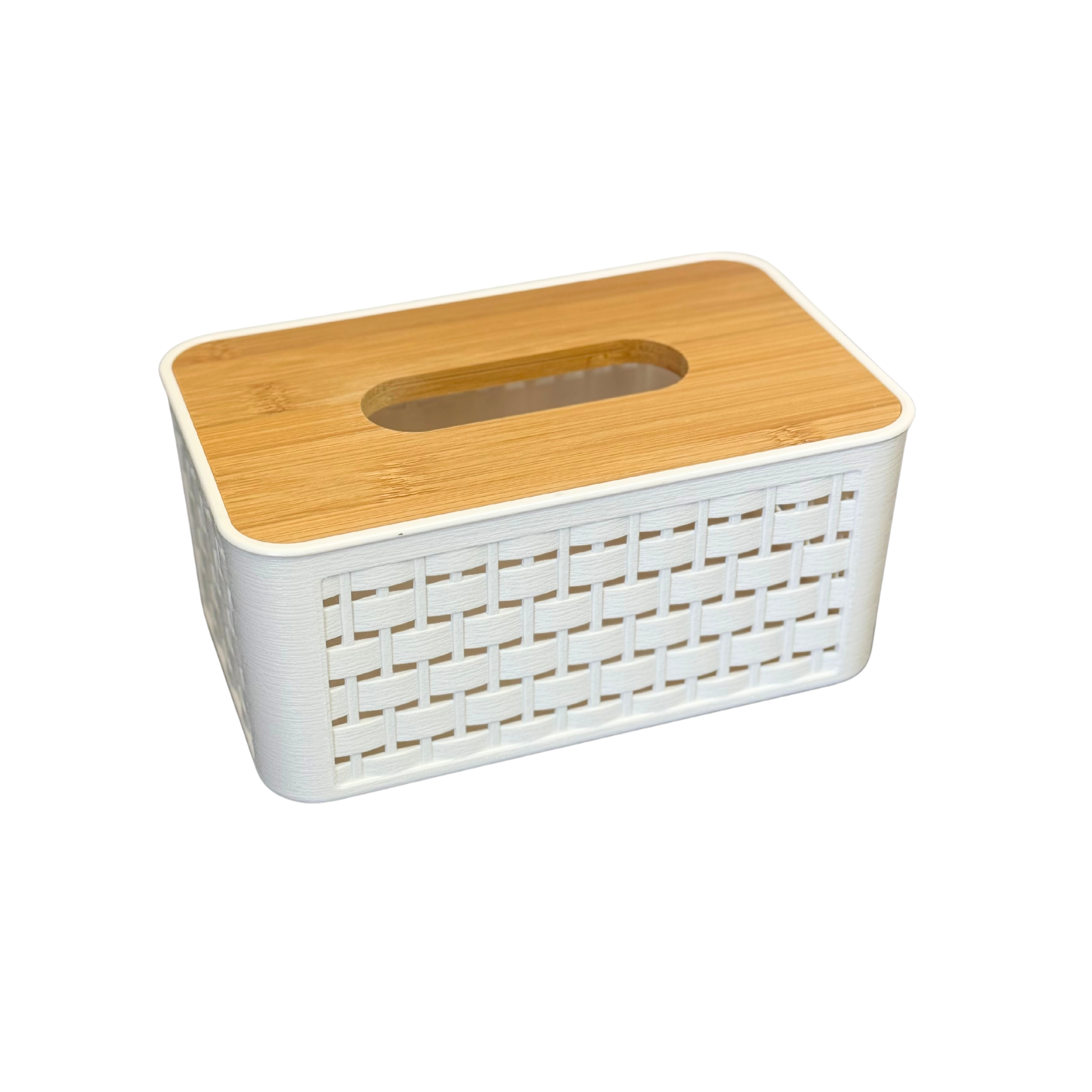 Boîte à Mouchoirs en plastique et effet bois