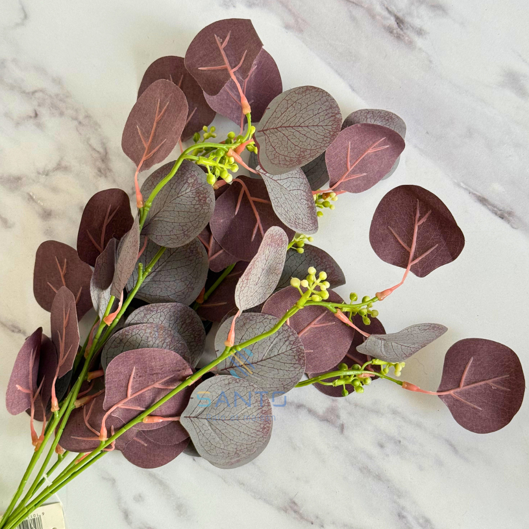 Fleur artificielle feuillage violet