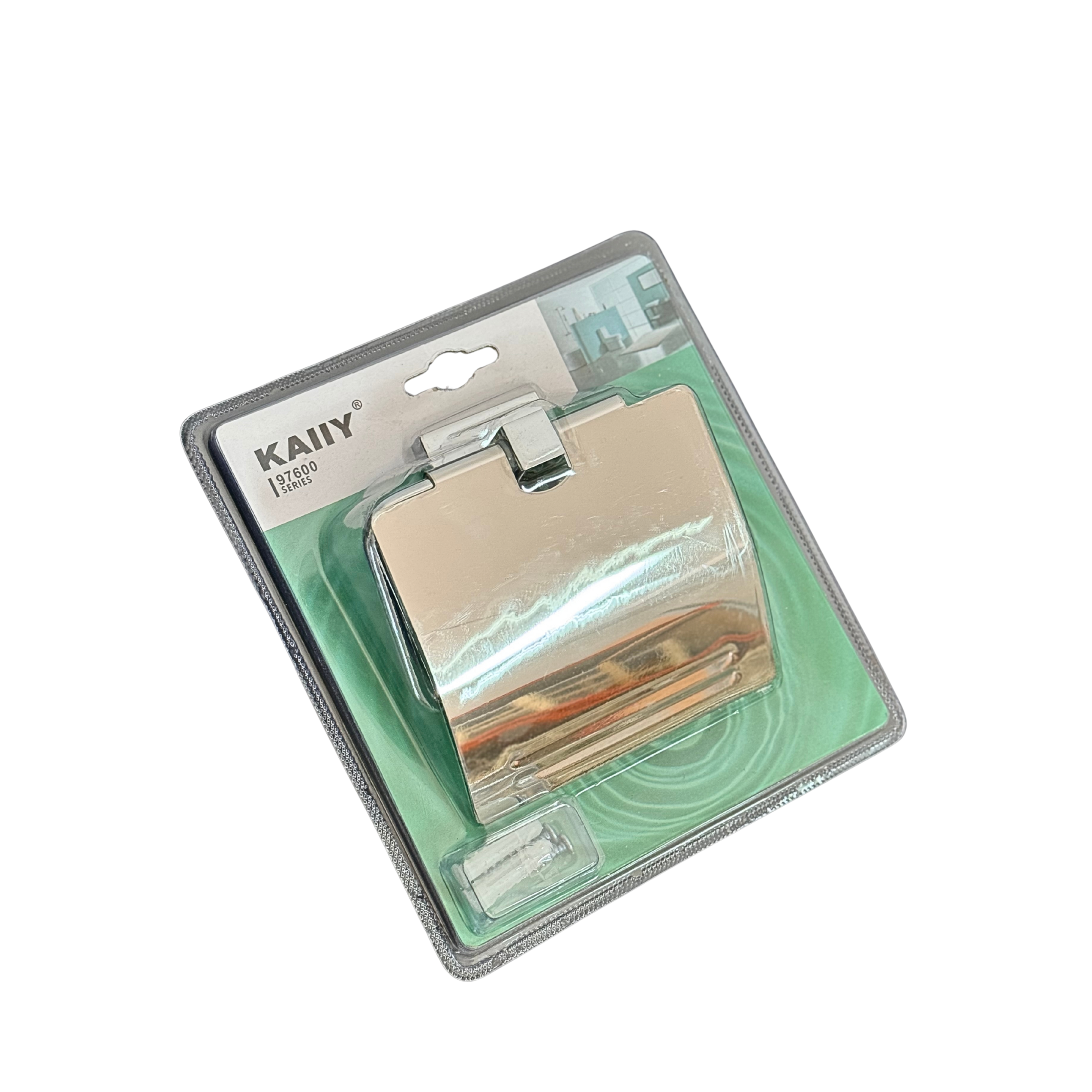 Dérouleur papier toilette mural avec couvercle – Finition chrome & fixation carrée