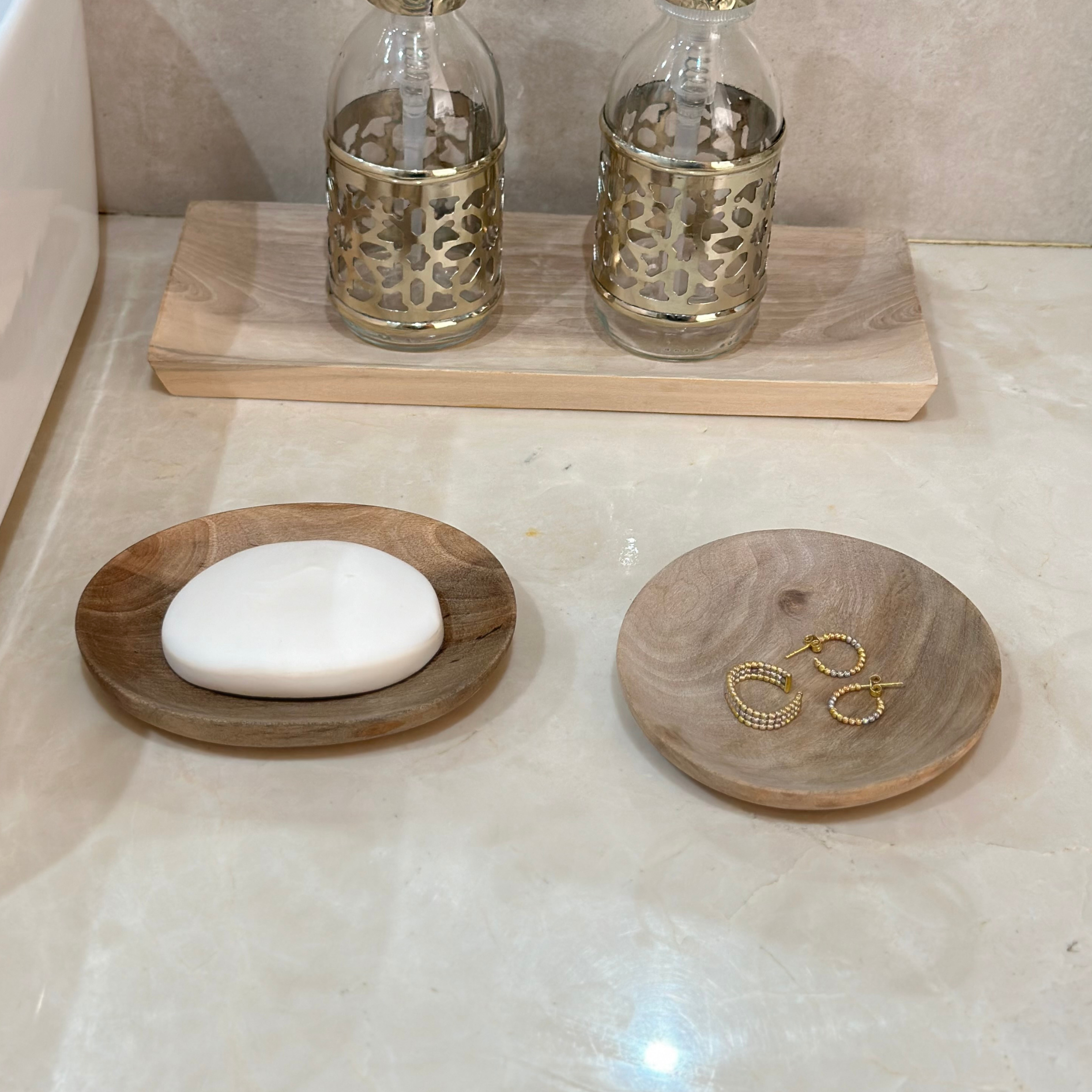 Porte savon artisanal en bois de noyer