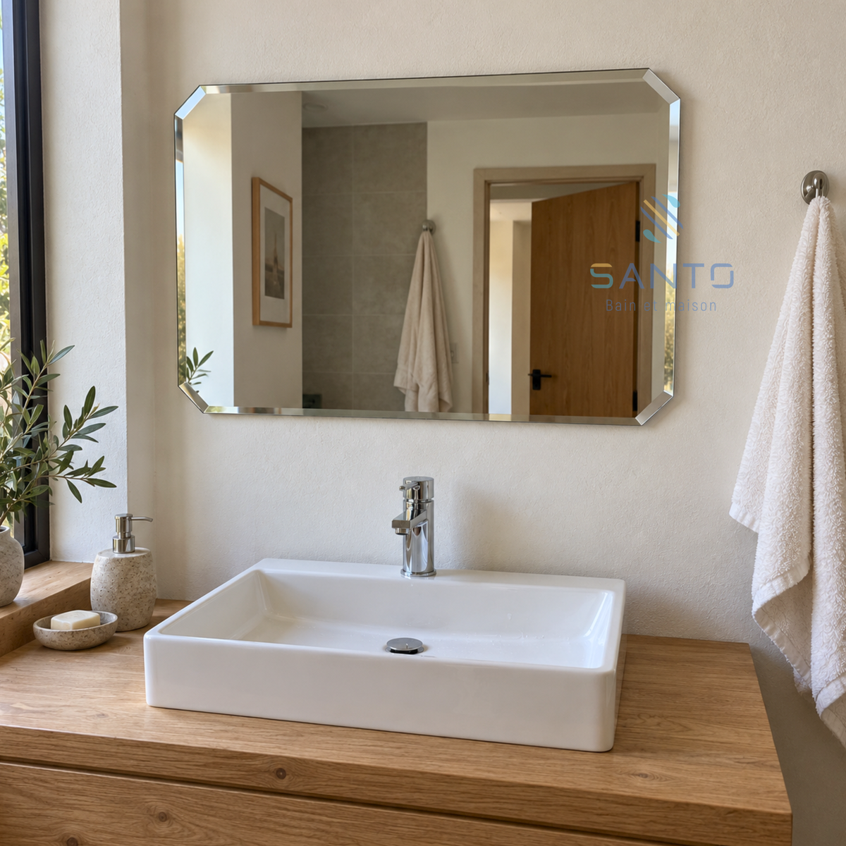 Miroir rectangulaire salle de bain