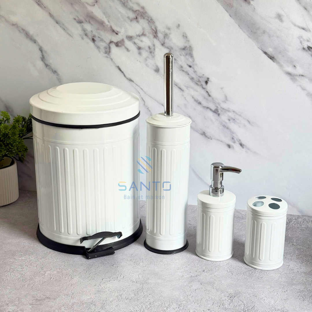 Ensemble accessoires de Salle de Bain 4pcs en Métal