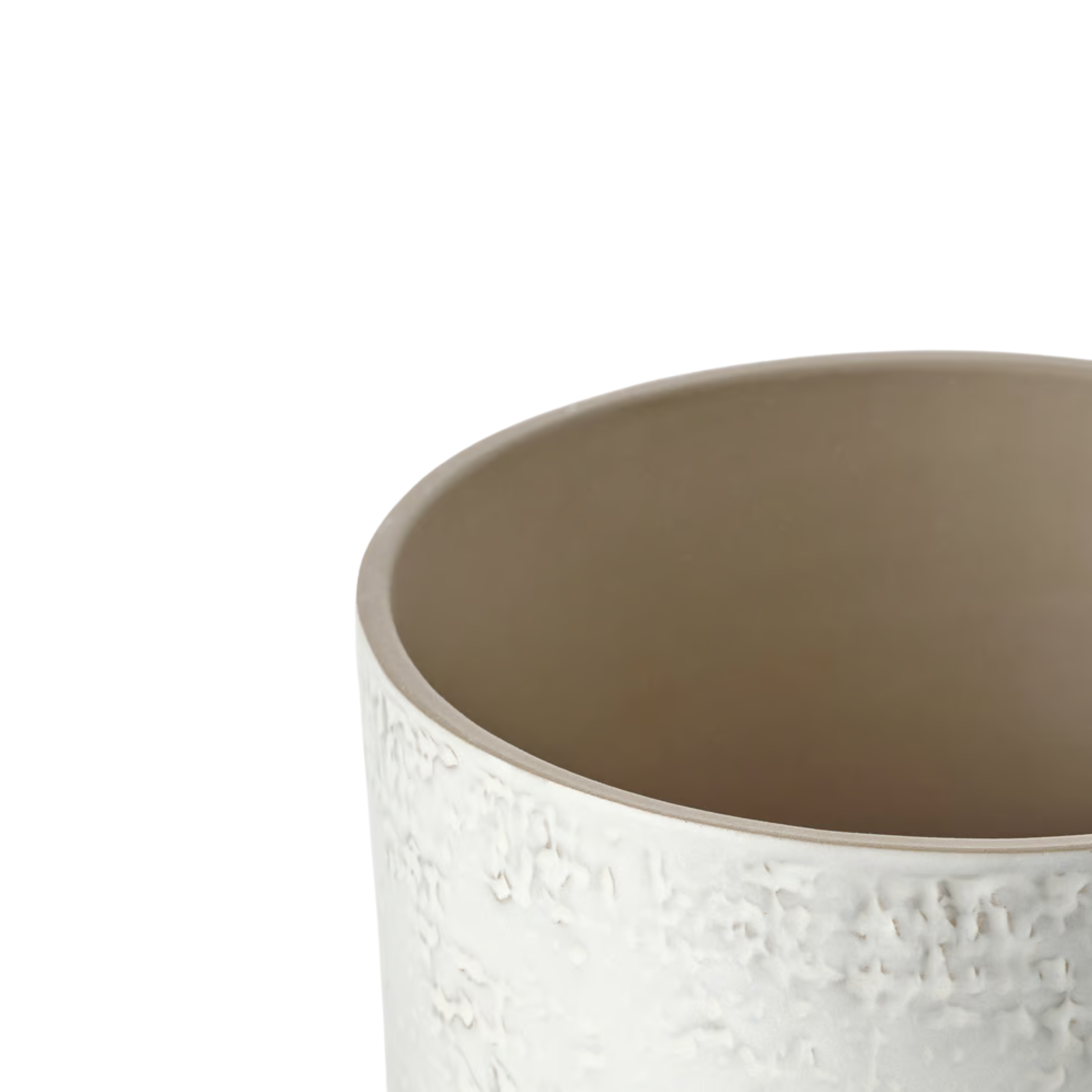 Pot multi-usage blanc texturé 16cm