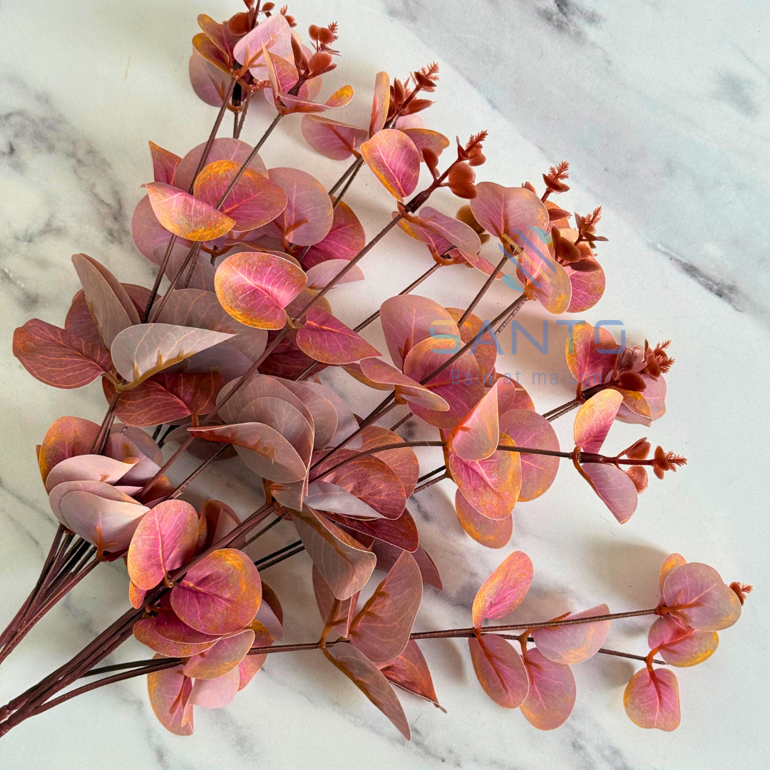 Fleur artificielle feuillage rose