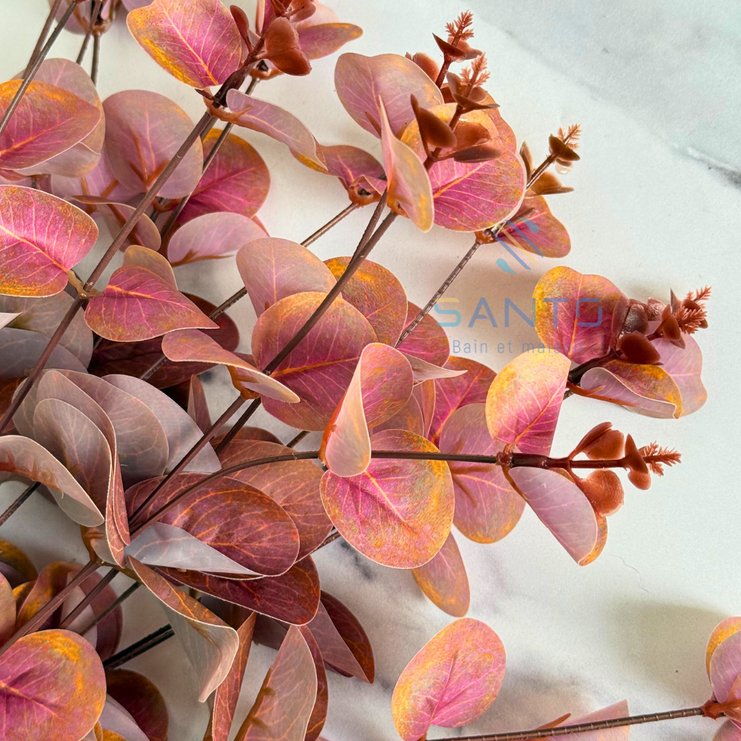 Fleur artificielle feuillage rose