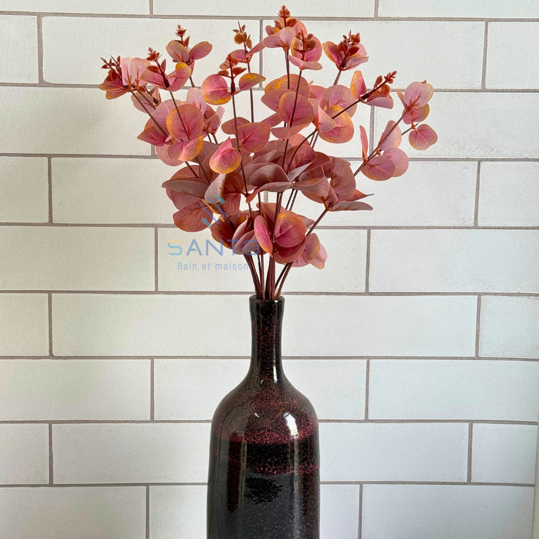 Fleur artificielle feuillage rose