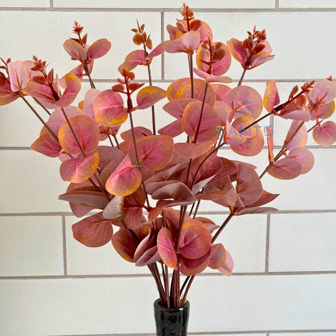 Fleur artificielle feuillage rose