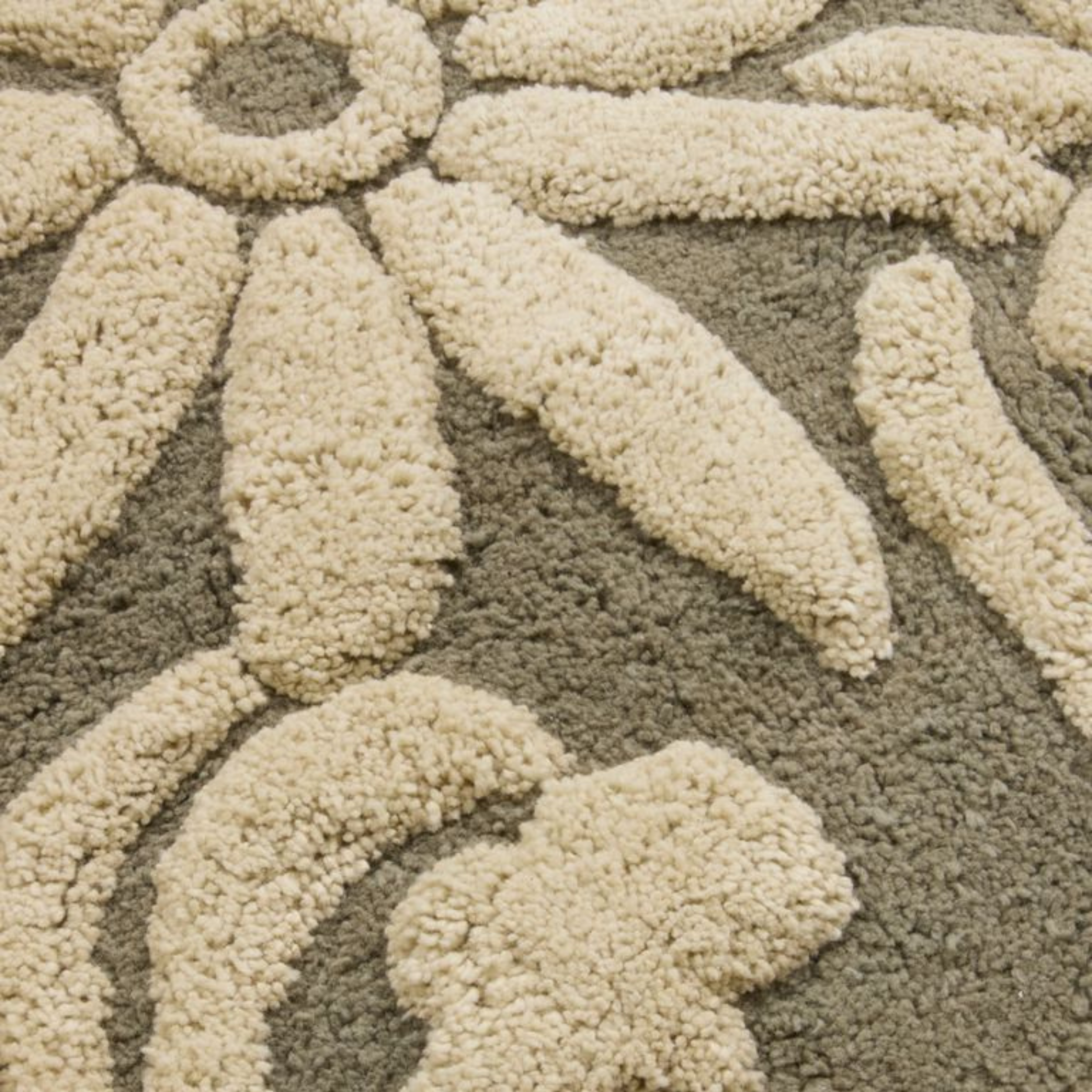 Tapis de bain 50x80 cm vert à fleurs