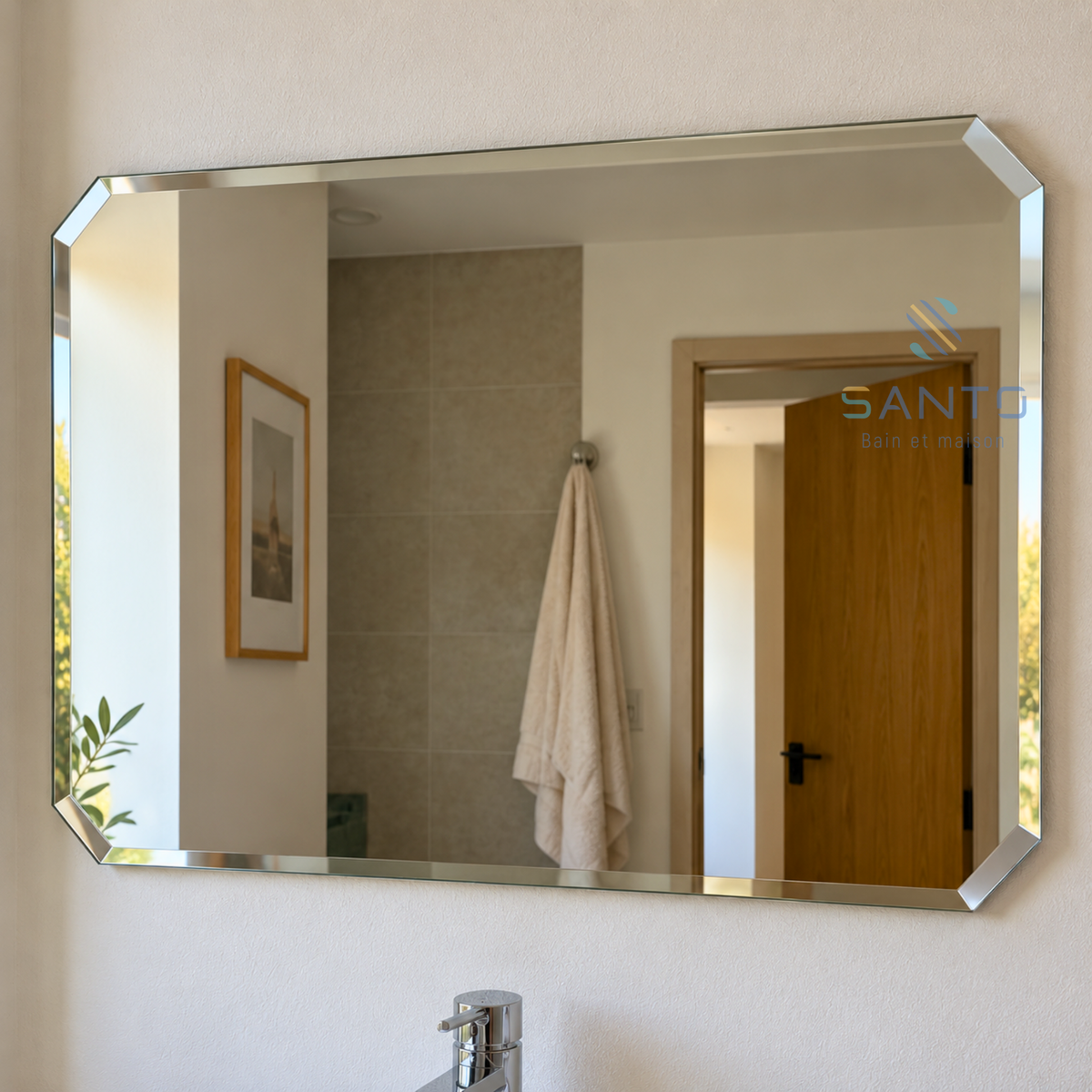 Miroir rectangulaire salle de bain