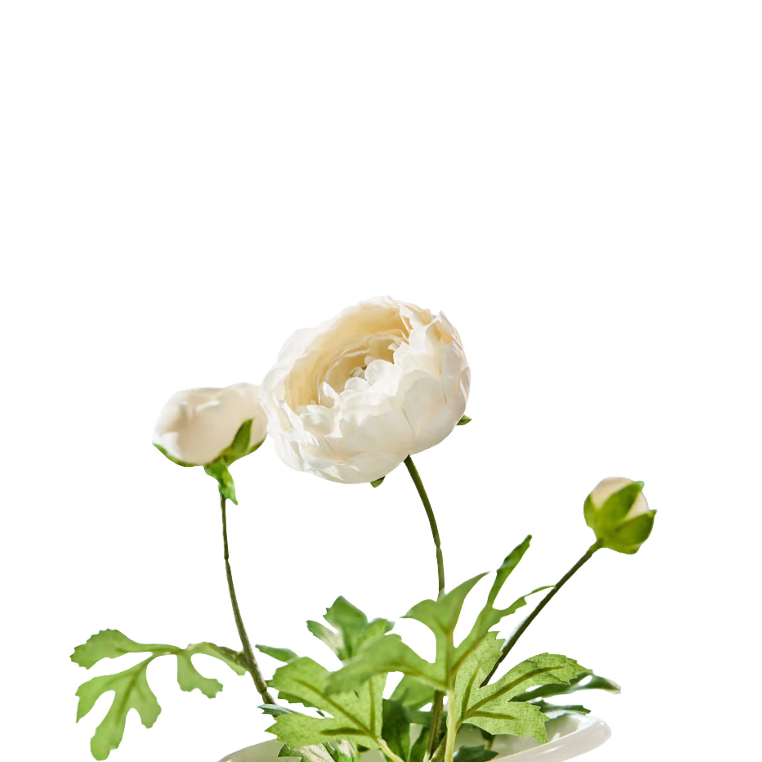 Fleur artificielle blanche - Hauteur 52cm