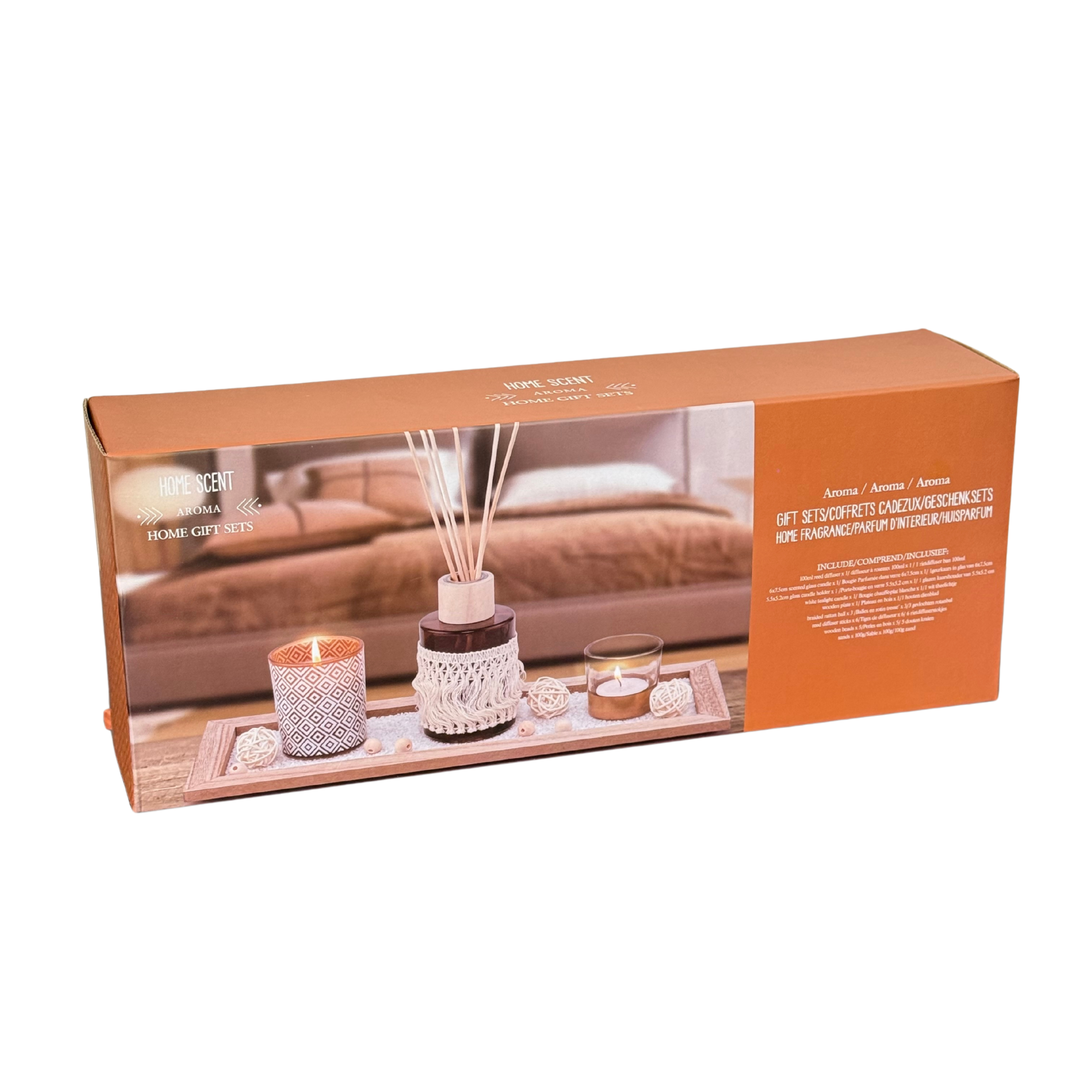 Coffret Cadeau Parfum d’Ambiance – Diffuseur, Bougies & Décorations bohèmes