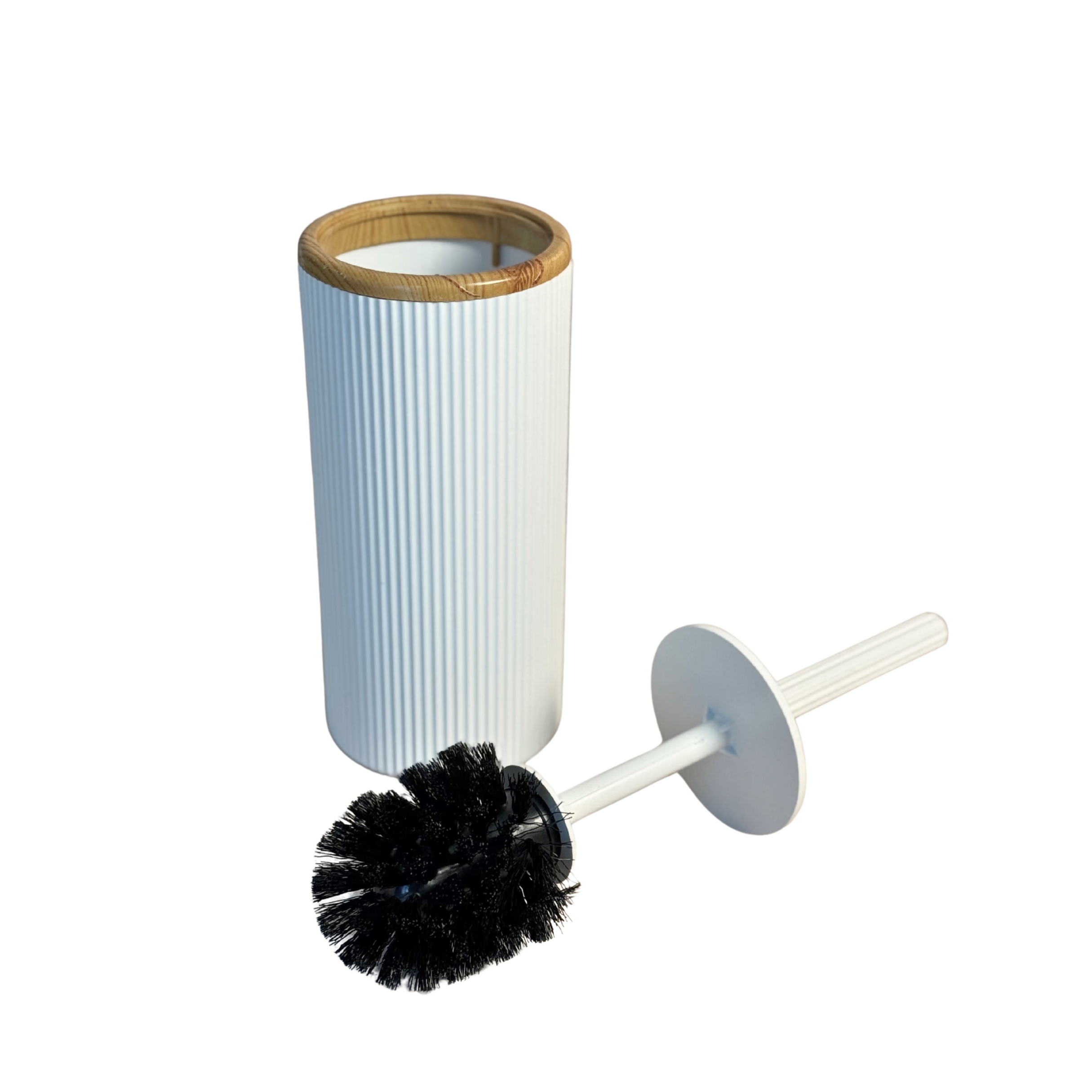 Set accessoires de salle de bain 5 pièces | Plastique et effet bois