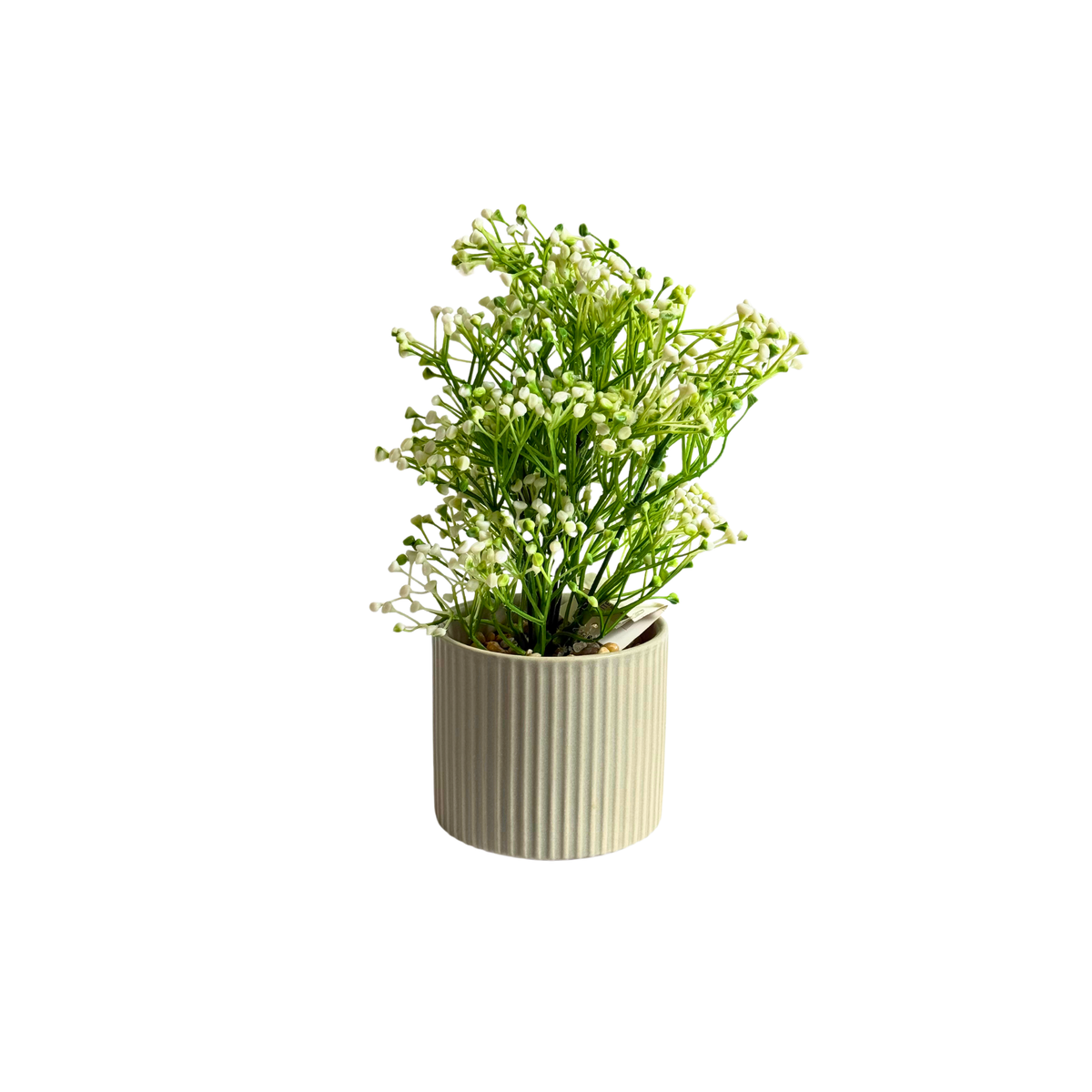 Plante artificielle Baby Blossom avec pot en céramique