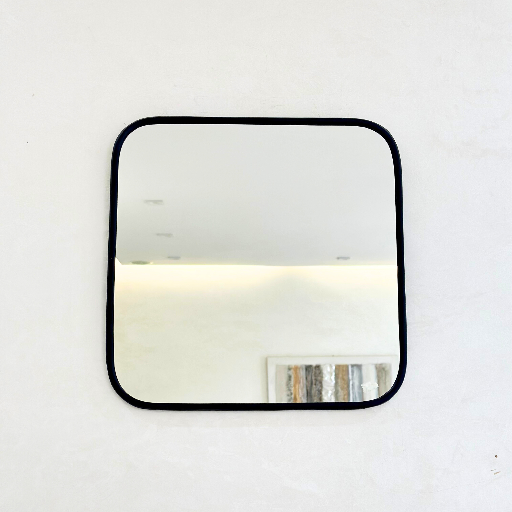 Miroir Carré en laiton noir