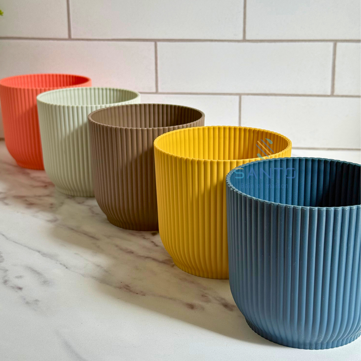 Pot multifonction en plastique rond