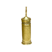 Porte brosse artisanale en laiton doré martelé