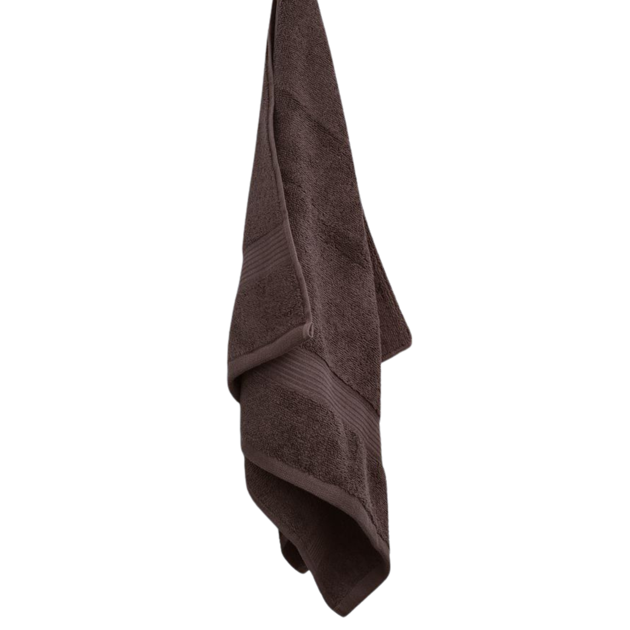 Serviette de douche 100x150 cm marron foncé