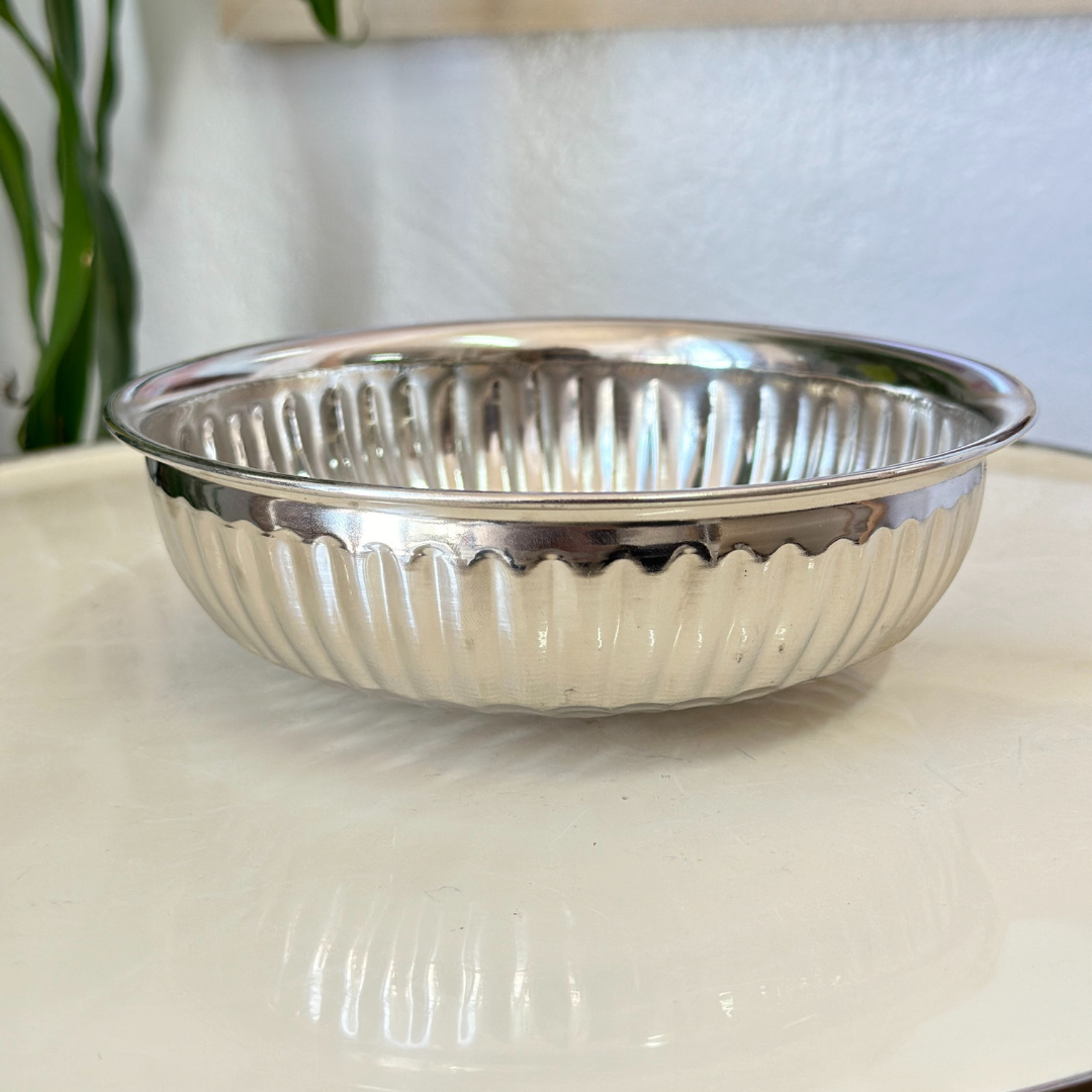 Tassa Hammam argentée 15cm - Ajbir