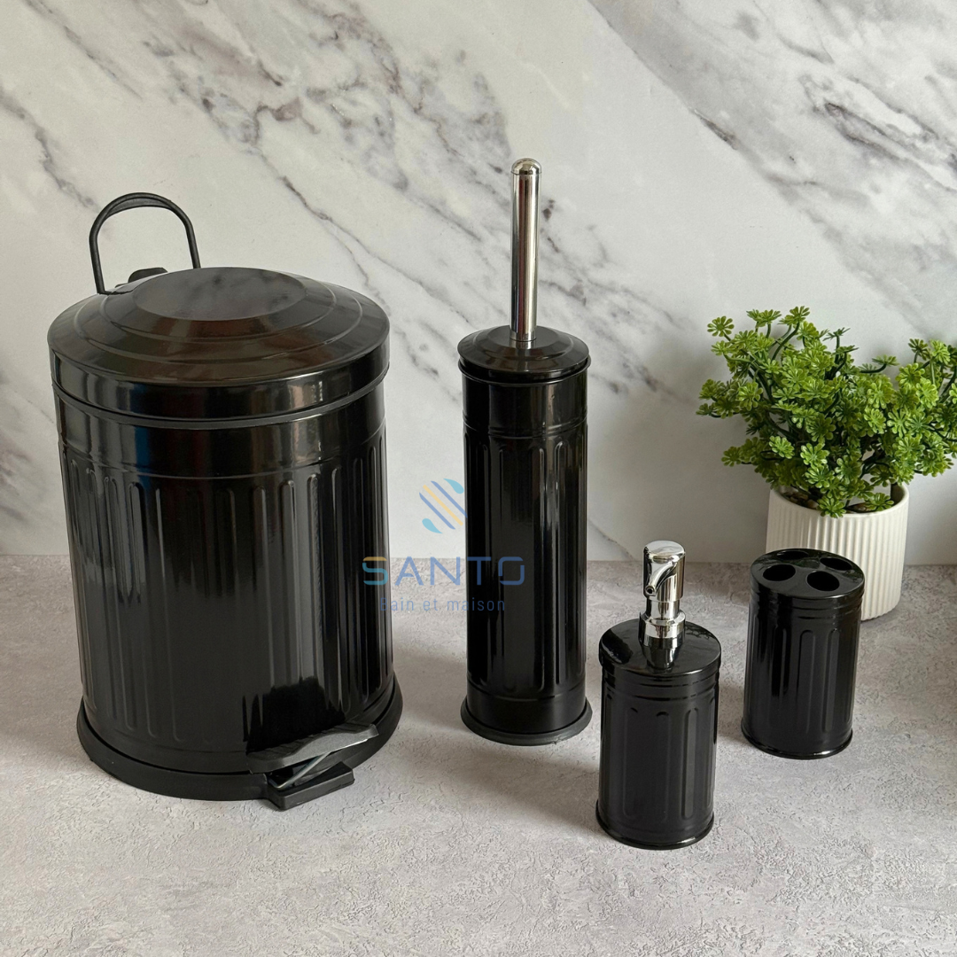 Ensemble accessoires de Salle de Bain 4pcs en Métal