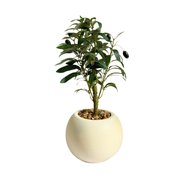 Olivier artificiel - Pot en plastique