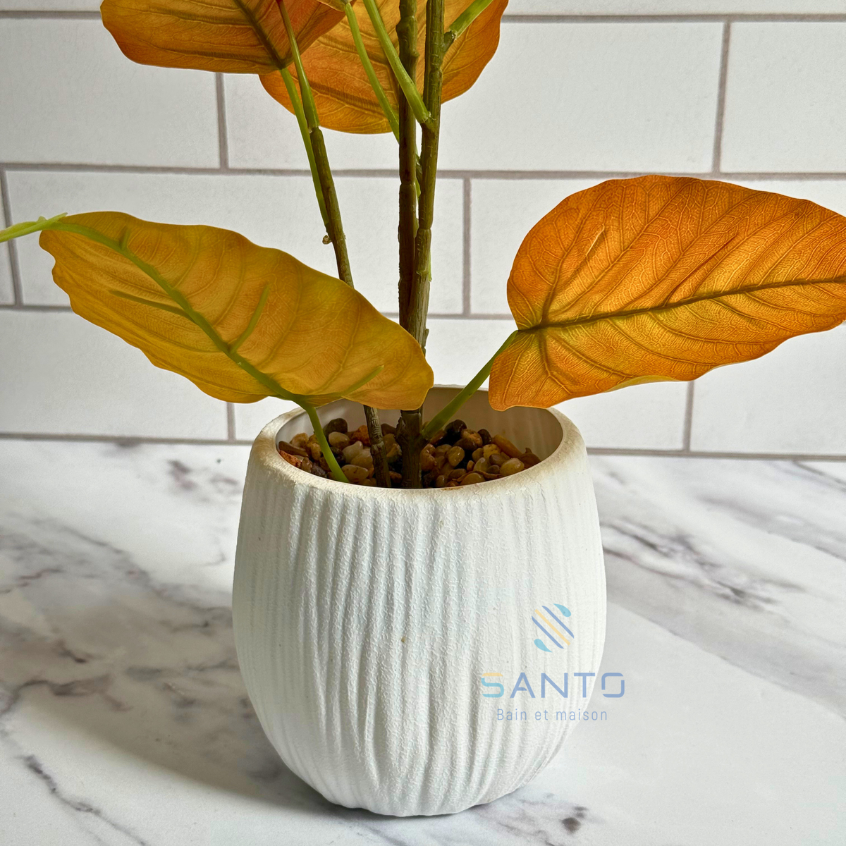 Plante artificielle Autumn Leaf avec Pot en plastique