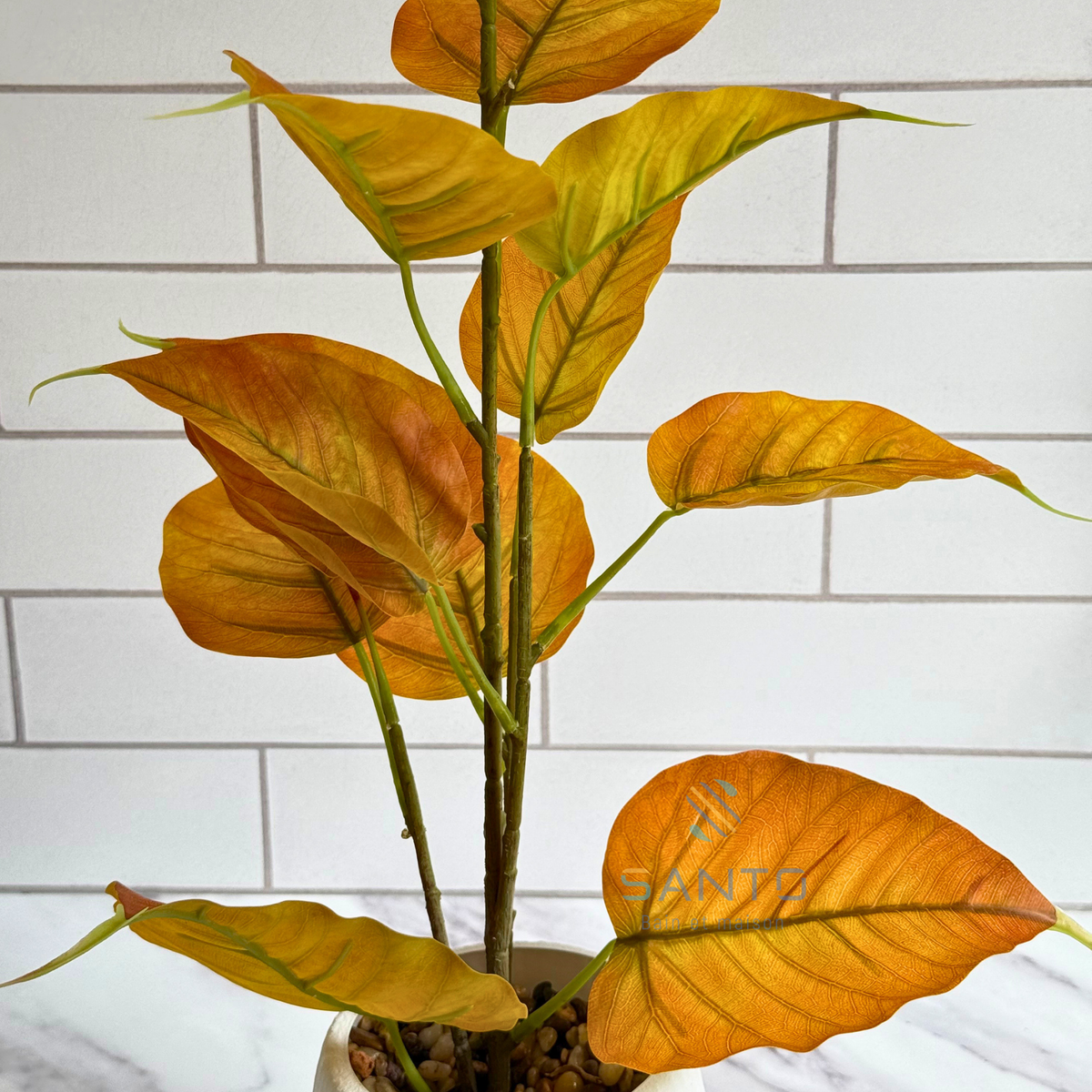 Plante artificielle Autumn Leaf avec Pot en plastique
