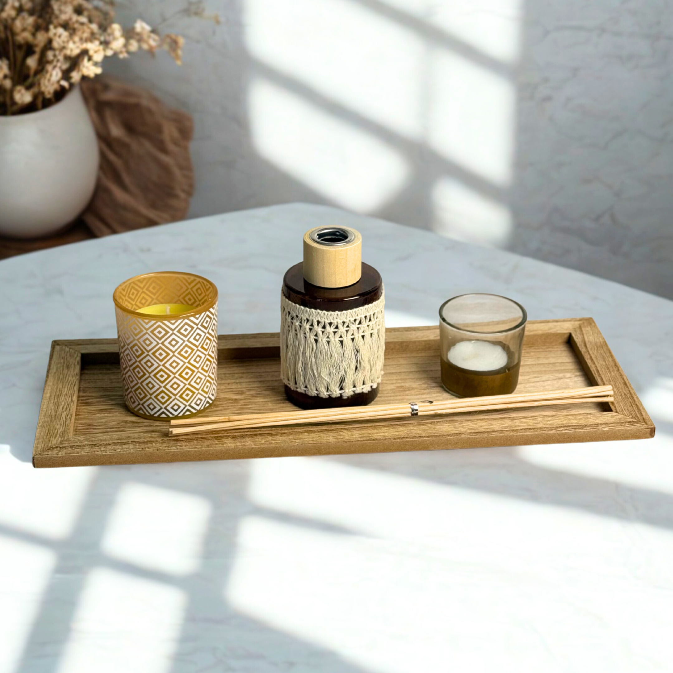 Coffret Cadeau Parfum d’Ambiance – Diffuseur, Bougies & Décorations bohèmes