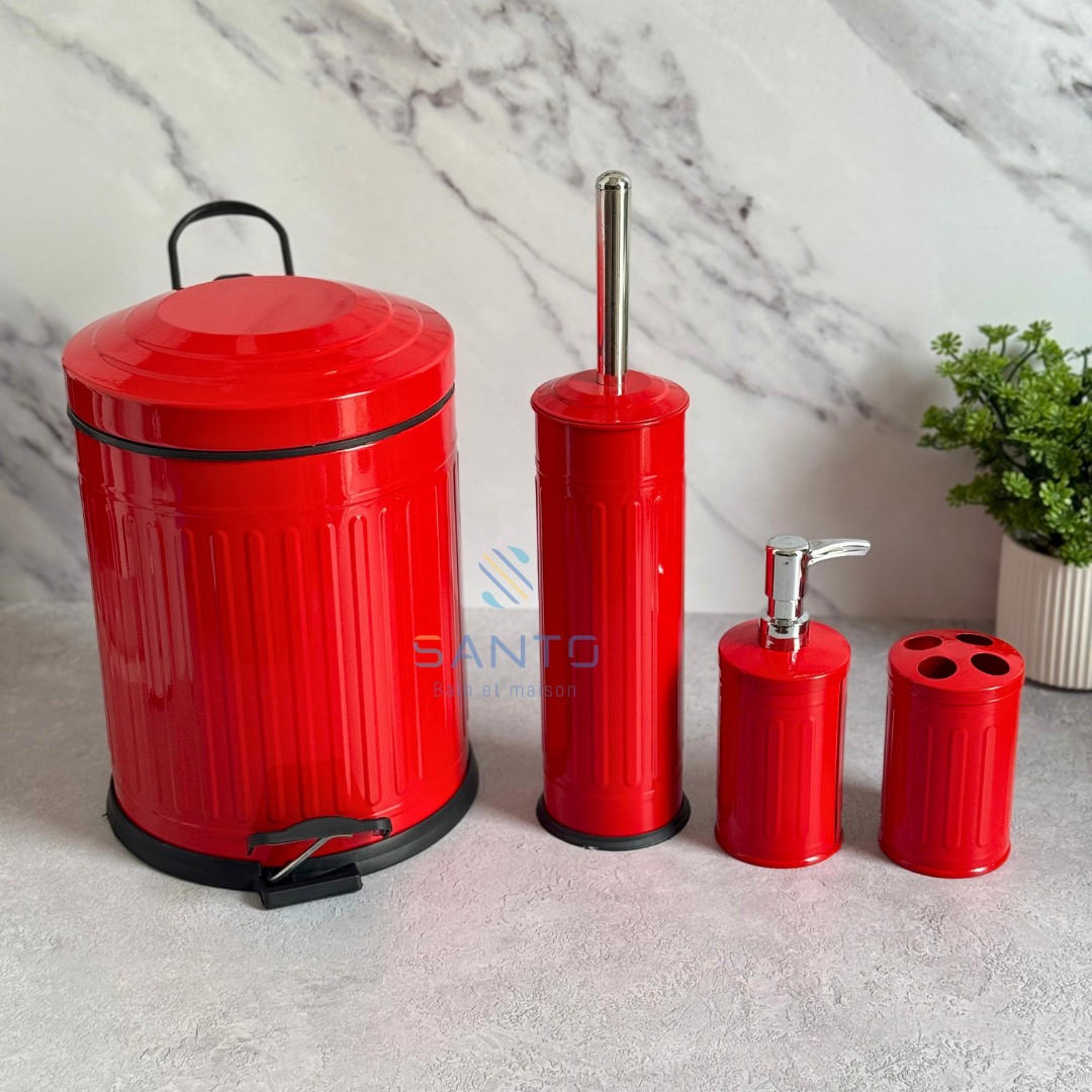 Ensemble accessoires de Salle de Bain 4pcs en Métal