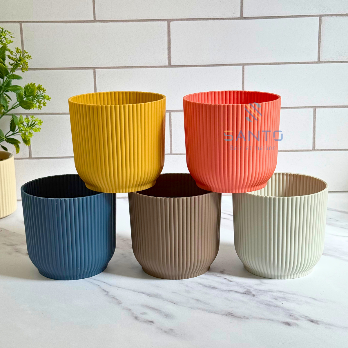 Pot multifonction en plastique rond